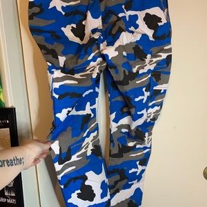 Womens Blue Camo Cargo Pants